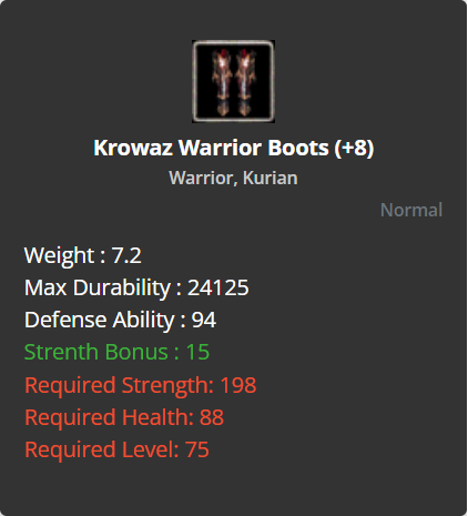 Krowaz Warrior Boots +8